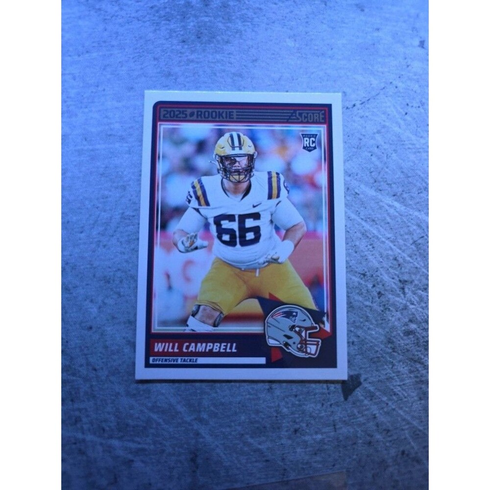 Will Campbell Rookie 2025 Panini Score Football #25 Patriots